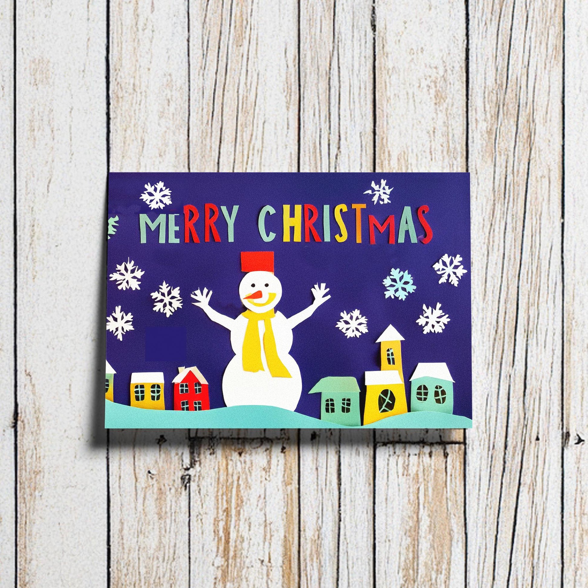 Cheerful Snowman Christmas Cards | George Miller Artwork | Instant Festive Greetings