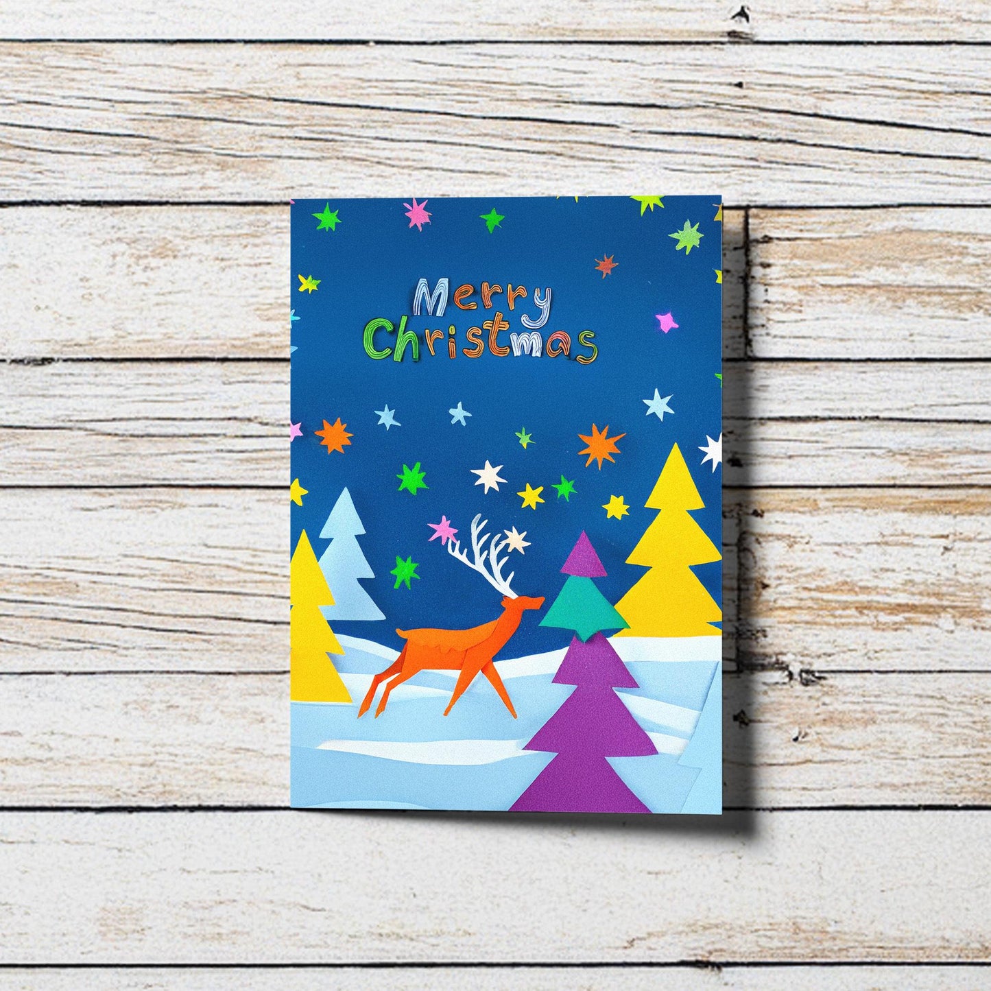 Colorful Santa and Snowman Christmas Cards | Instant Download | Cheerful Holiday Artwork