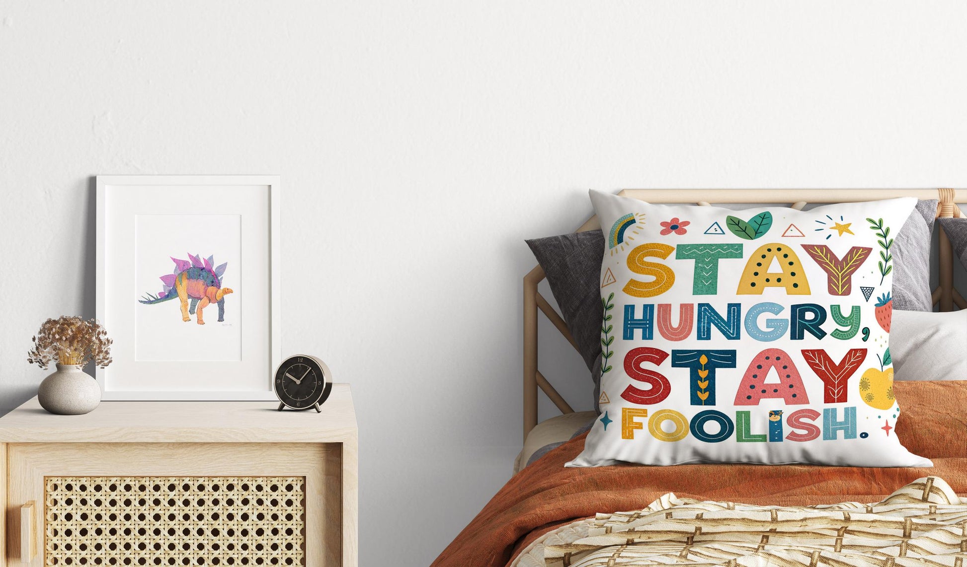 Whimsical Typography Pillow - Colorful Motivational Message - Unique Home Decor Gift