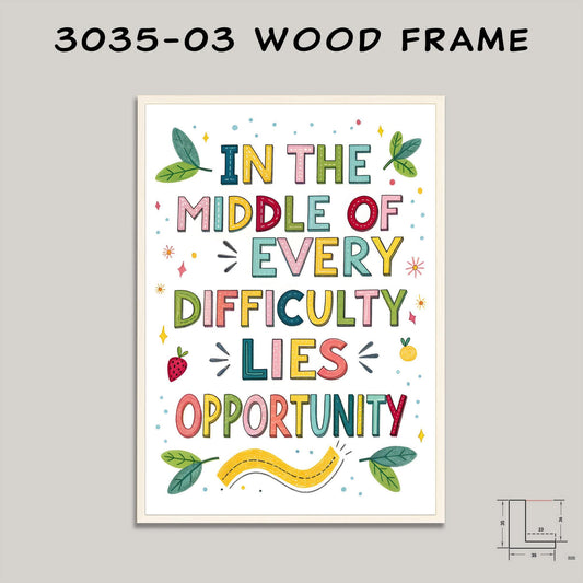 Motivational Wall Art - Opportunity Quote - Colorful Typography Print by George Miller