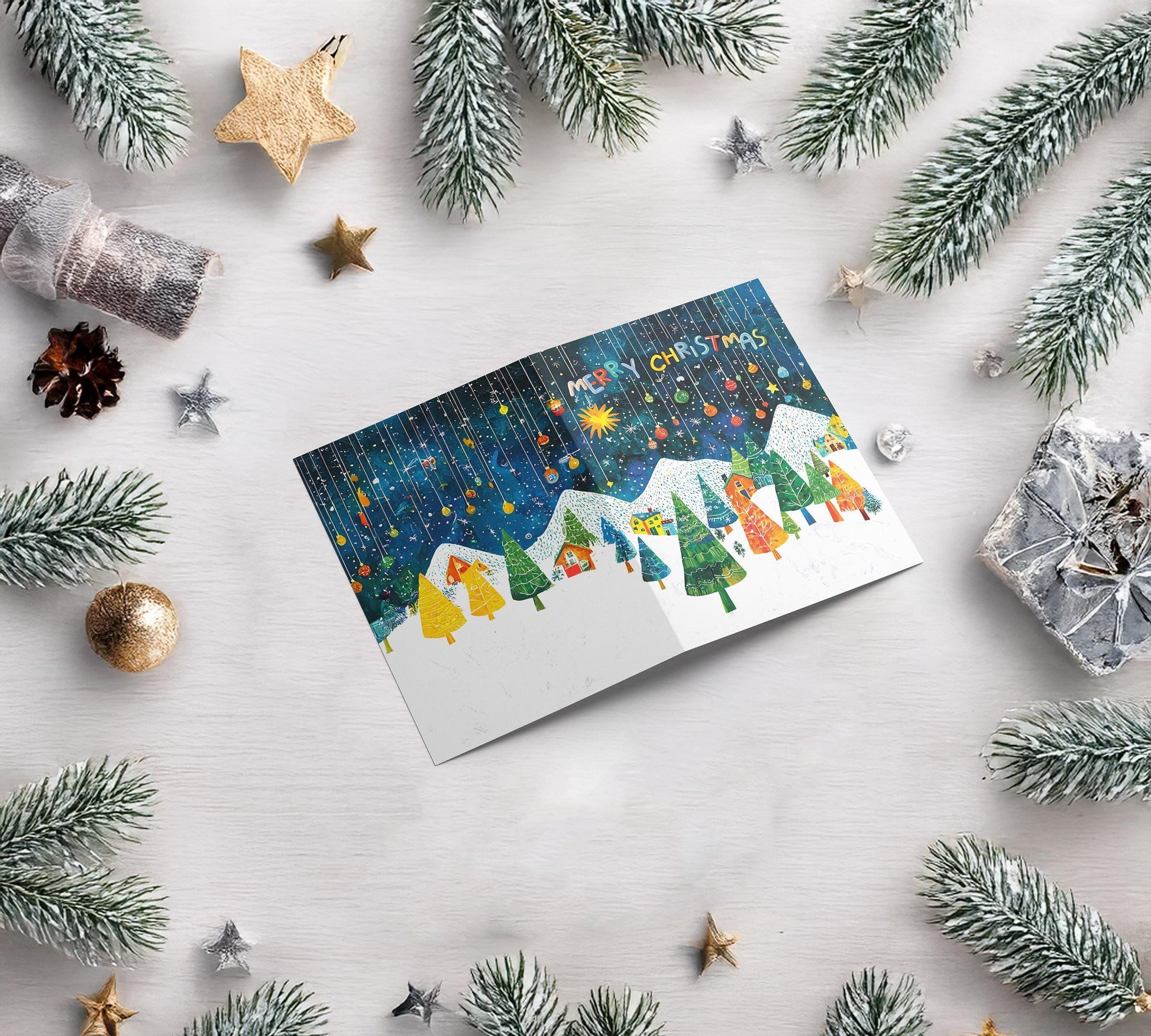 Artistic Winter Card | George Miller Festive Design | Unique Christmas Illustration