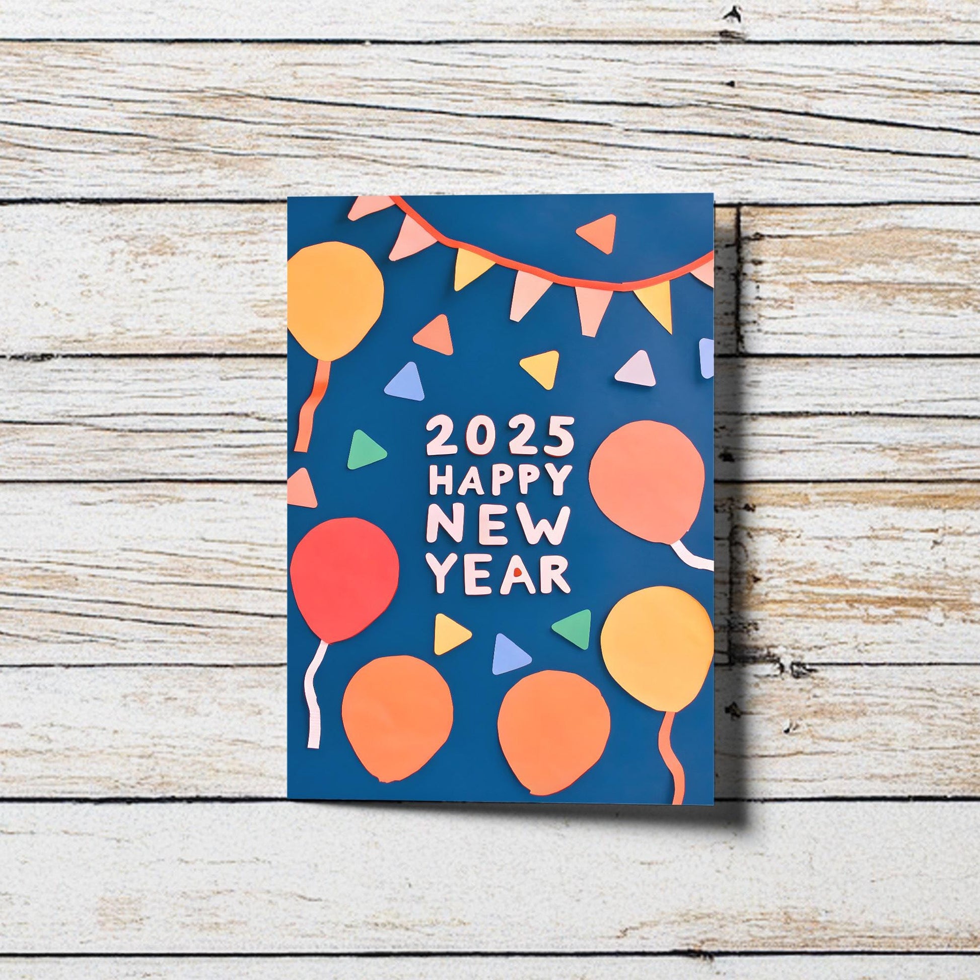 George Miller&#39;s Vibrant 2025 New Year Cards - Instant Digital Download