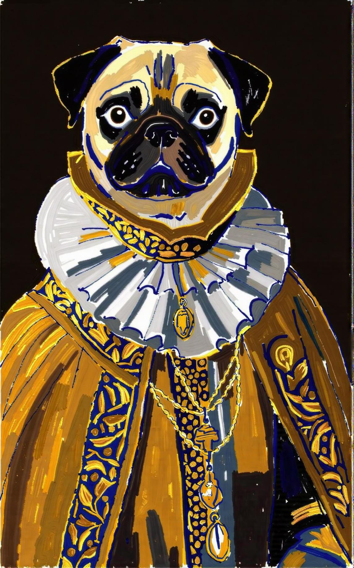 Custom Pet Illustration – Pet as Medieval Noble or Superhero Digital Art