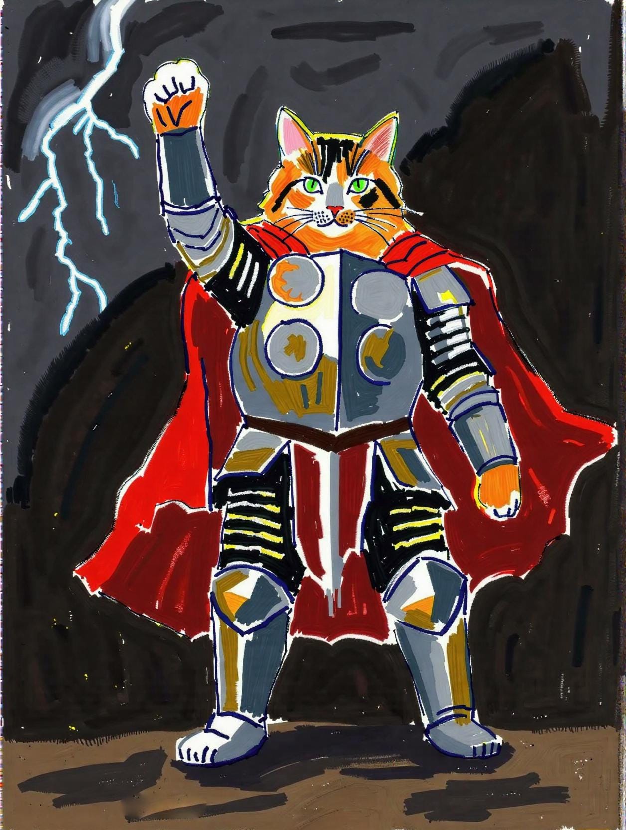 Pet Portrait Digital Download – Custom Fantasy Costume, Knight or Superhero