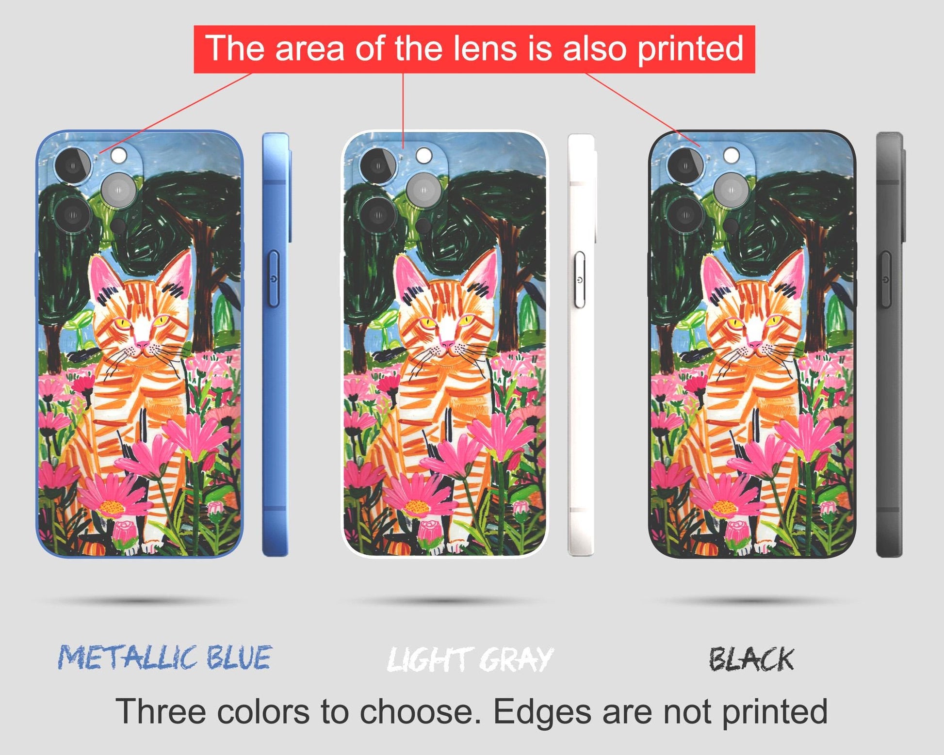 Custom Pet Portrait iPhone Case – Personalized Dog or Cat Art Printed on Silicone Phone Cover - Personalized DogPhone Case