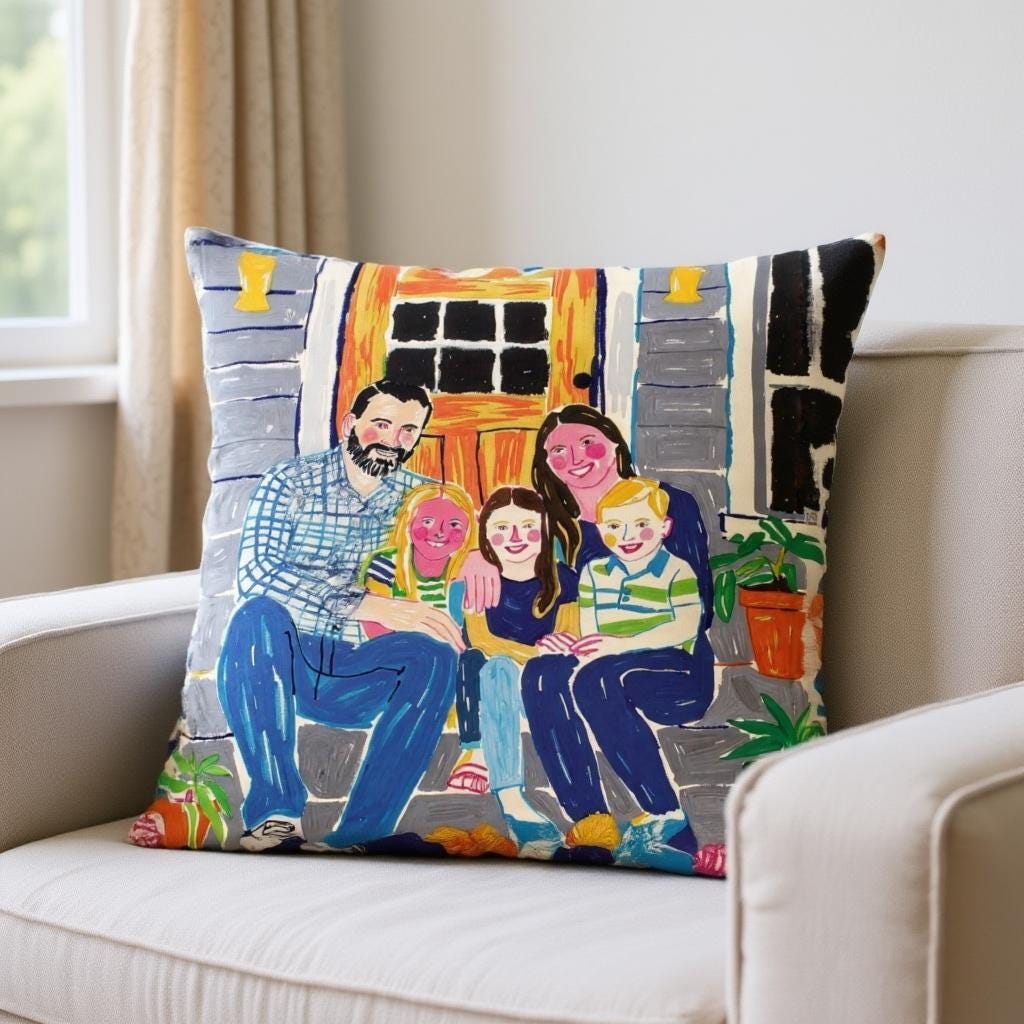 Personalized Family Photo Pillow – Unique Memorial Gift