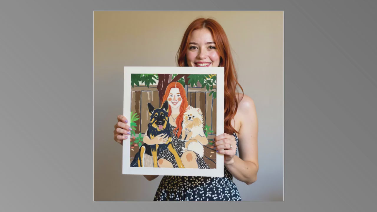 Personalized Portrait from Your Photo – Giclée Canvas Print – Couple, Pet, or Family Gift for Any Occasion