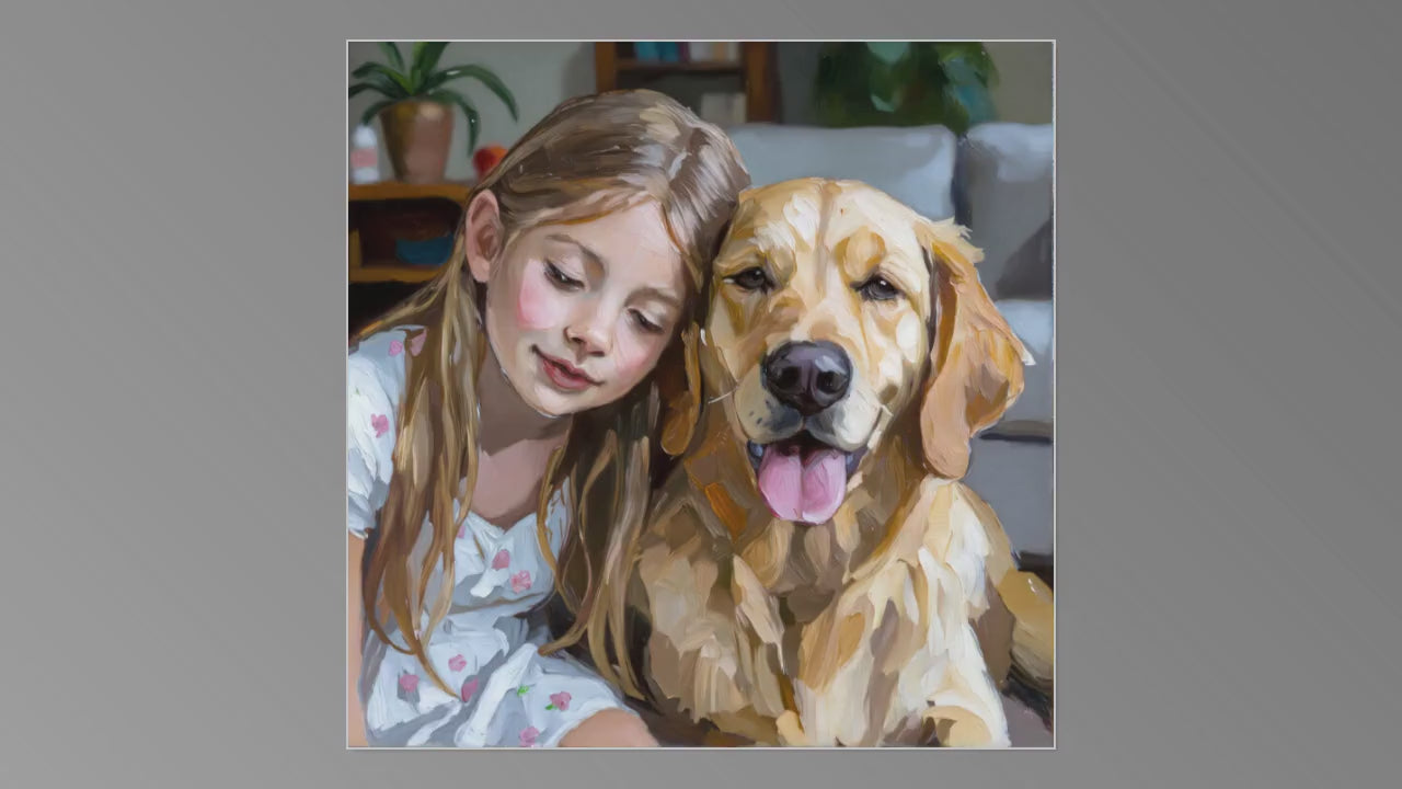 Personalized Oil Painting Style Portrait – Thick Brush Digital Art from Photo – Custom Gift for Home Decor - Transform Photo to Oil Portrait