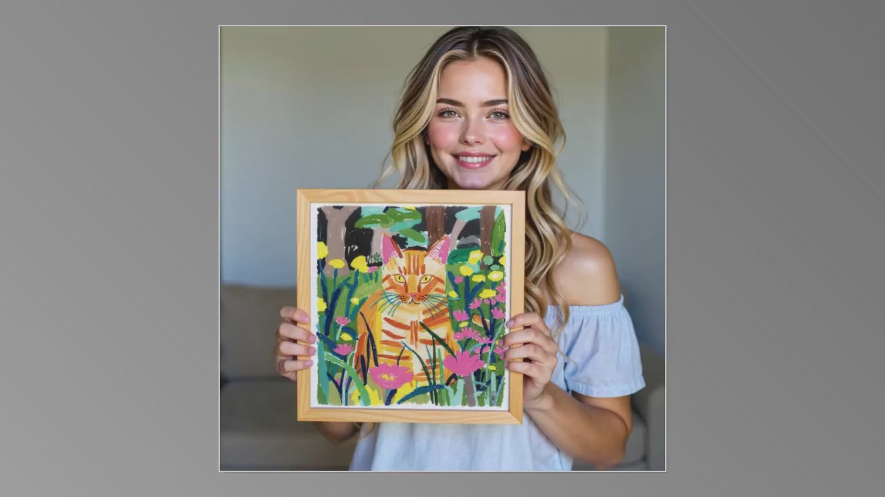 Custom Pet Portrait from Photo – Hand-Drawn Illustration on Giclée Canvas – Perfect Gift for Dog, Cat, or Animal Lovers