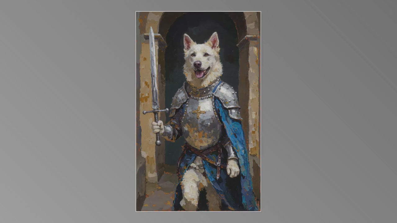 Whimsical Pet Portrait – Digital Thick Oil Painting Style, Custom Cosplay Art from Your Photo - Personalized Digital Dog Portrait - Cat Art