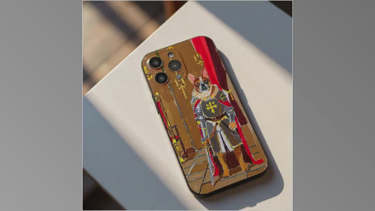 Custom Pet Portrait iPhone Case – Dog or Cat as Knight or Hero - Fantasy Pet Art iPhone Case - Personalized Dog iPhone Case
