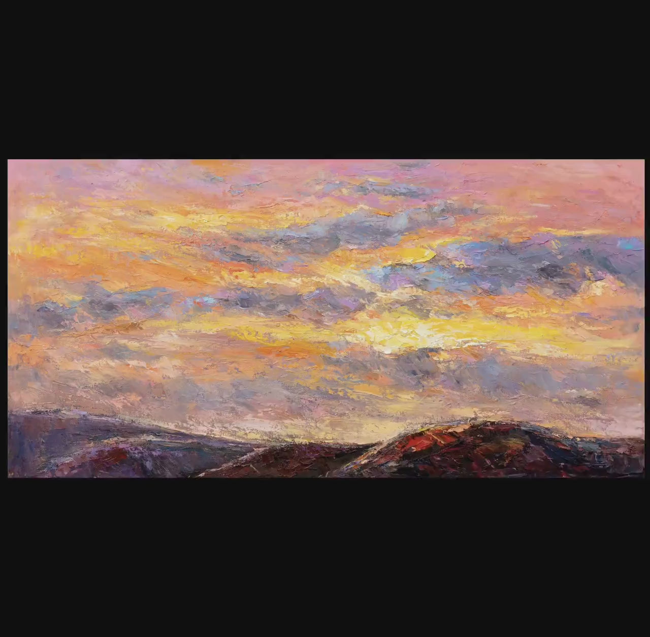 Abstract Painting Sunrise in the mountains, Oil Painting, Original Art, Modern Art, Canvas Painting, Abstract Painting, Modern Wall Art