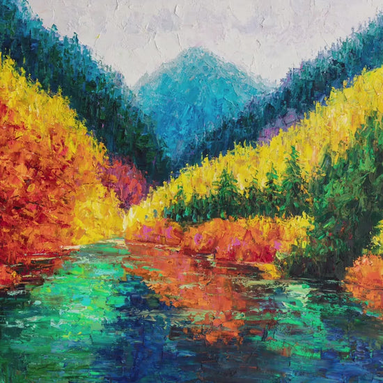 Autumn Landscape Oil Painting, Kitchen Wall Art, Canvas Painting, Canv –  georgemillerart