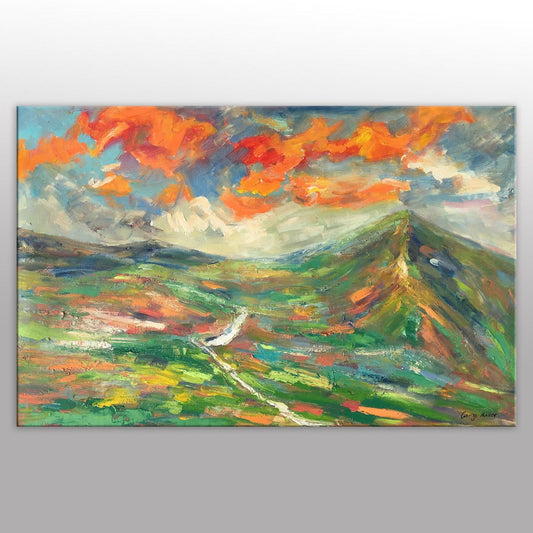 Abstract Landscape Oil Painting Mountains, Artwork, Wall Art Painting, Abstract Landscape, Large Painting, Paintings On Canvas Original