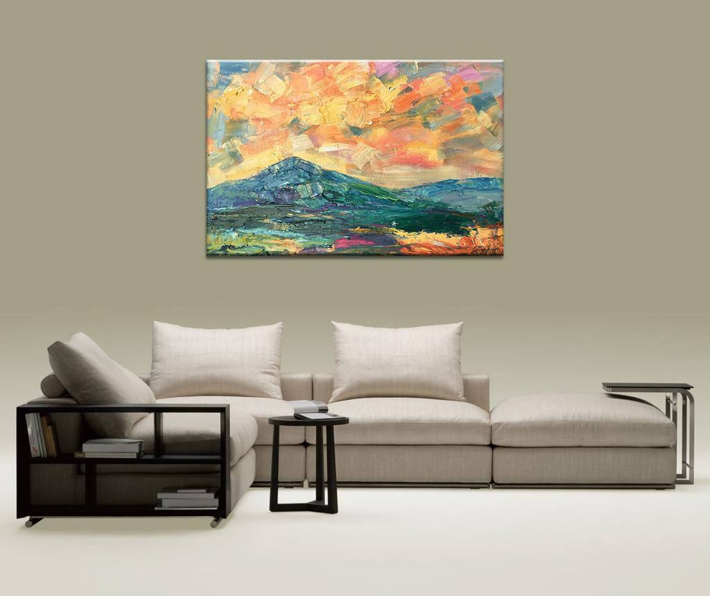 Transform your walls with an Original Landscape Oil Painting By George Miller - 24x36" modern, ready-to-hang masterpiece