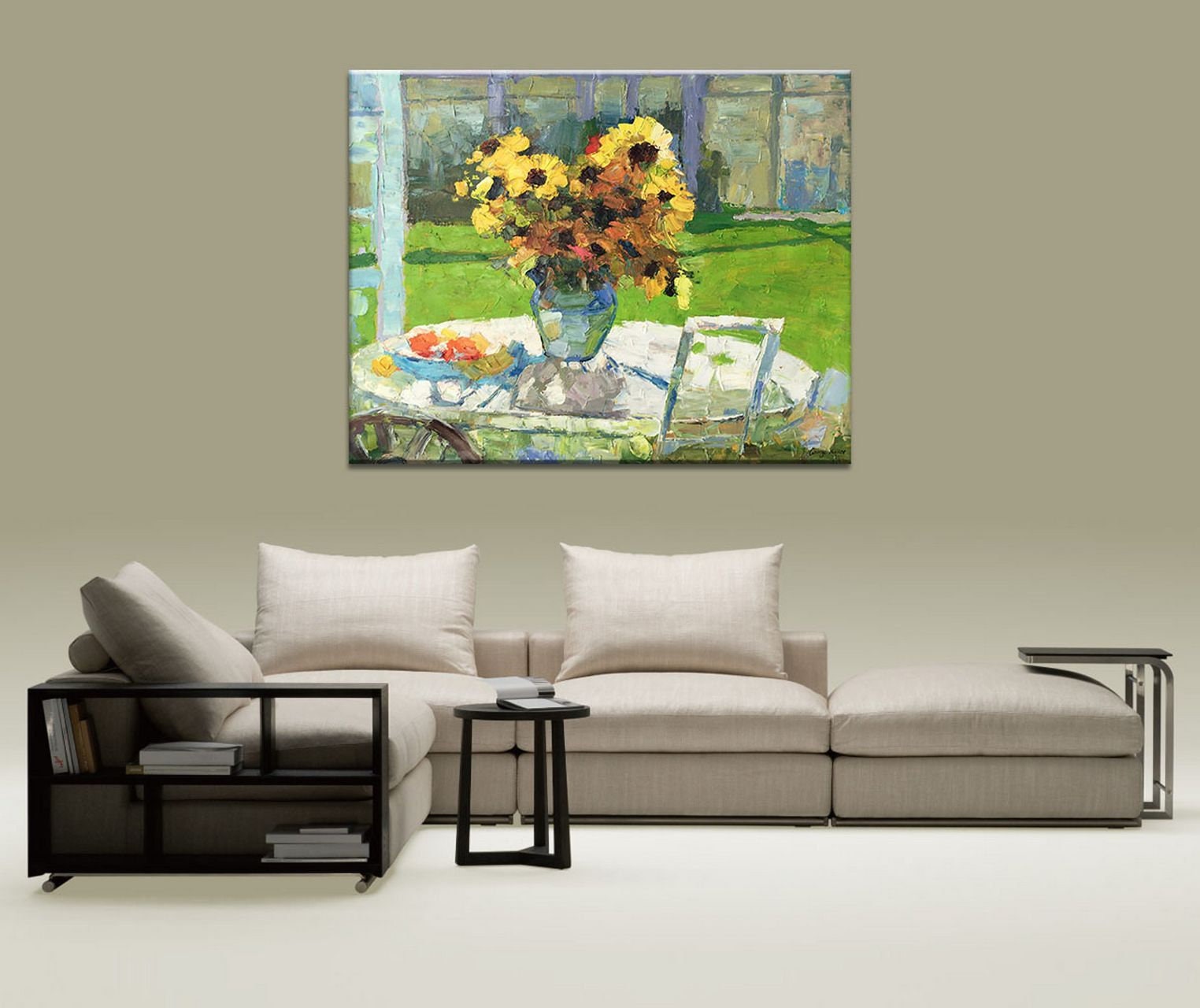 Flower Painting, Sunflowers Oil Painting, Original Art, Modern Art, Palette Knife Painting, Oil Painting, Abstract Flower Painting