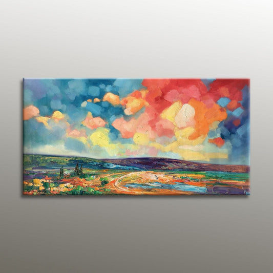 Abstract Landscape Oil Painting, Fine Art, Oil Painting, Abstract Landscape, Oversized Wall Art, Handmade Painting, Contemporary Artwork