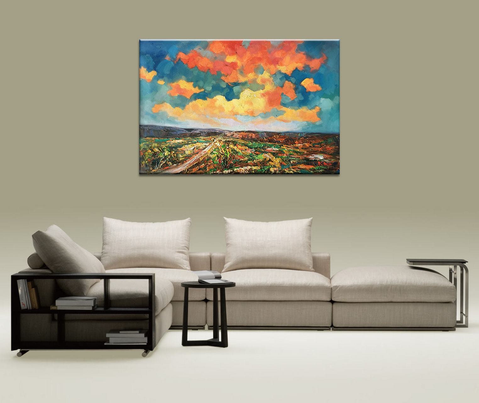 Abstract Landscape Oil Painting Skyscape, Canvas Art, Oil Painting, Abstract Landscape, Extra Large Abstract Painting, Modern Painting