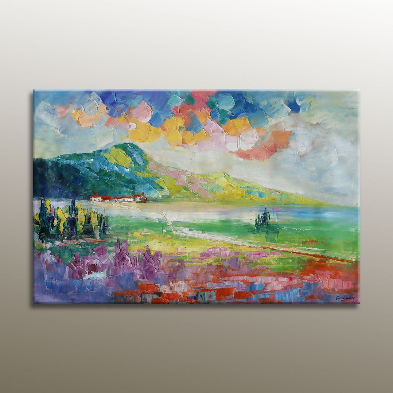 Oil Painting Landscape, Large Wall Decor, Abstract Landscape Painting, Original Painting, Abstract Canvas Art, Abstract Painting, Large Art