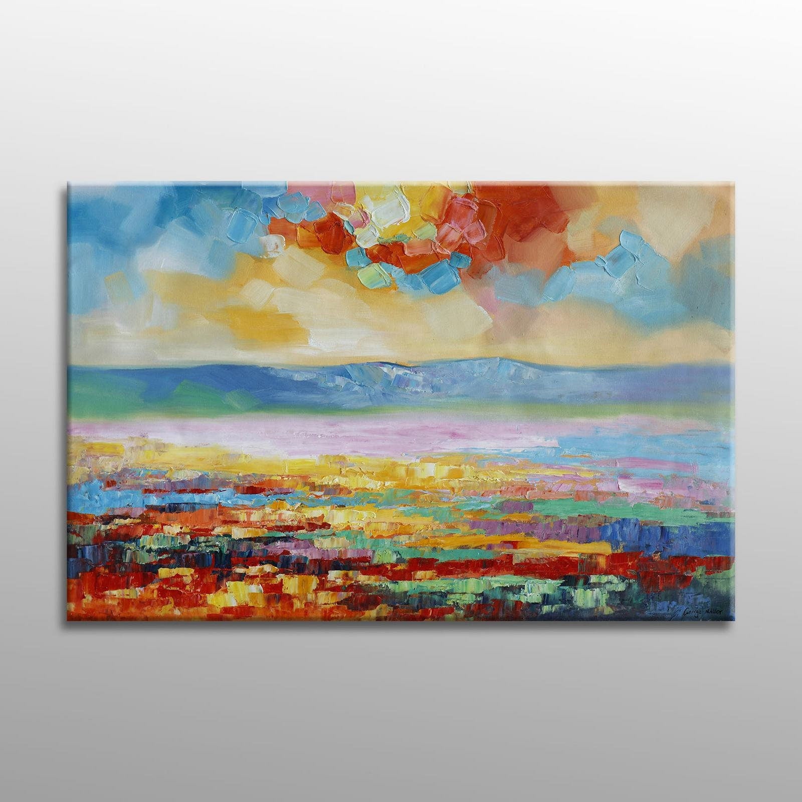 Abstract Landscape Oil Painting, Canvas Painting, Oil On Canvas Painting, Landscape, Large Painting, Handmade, Contemporary Art, Textured