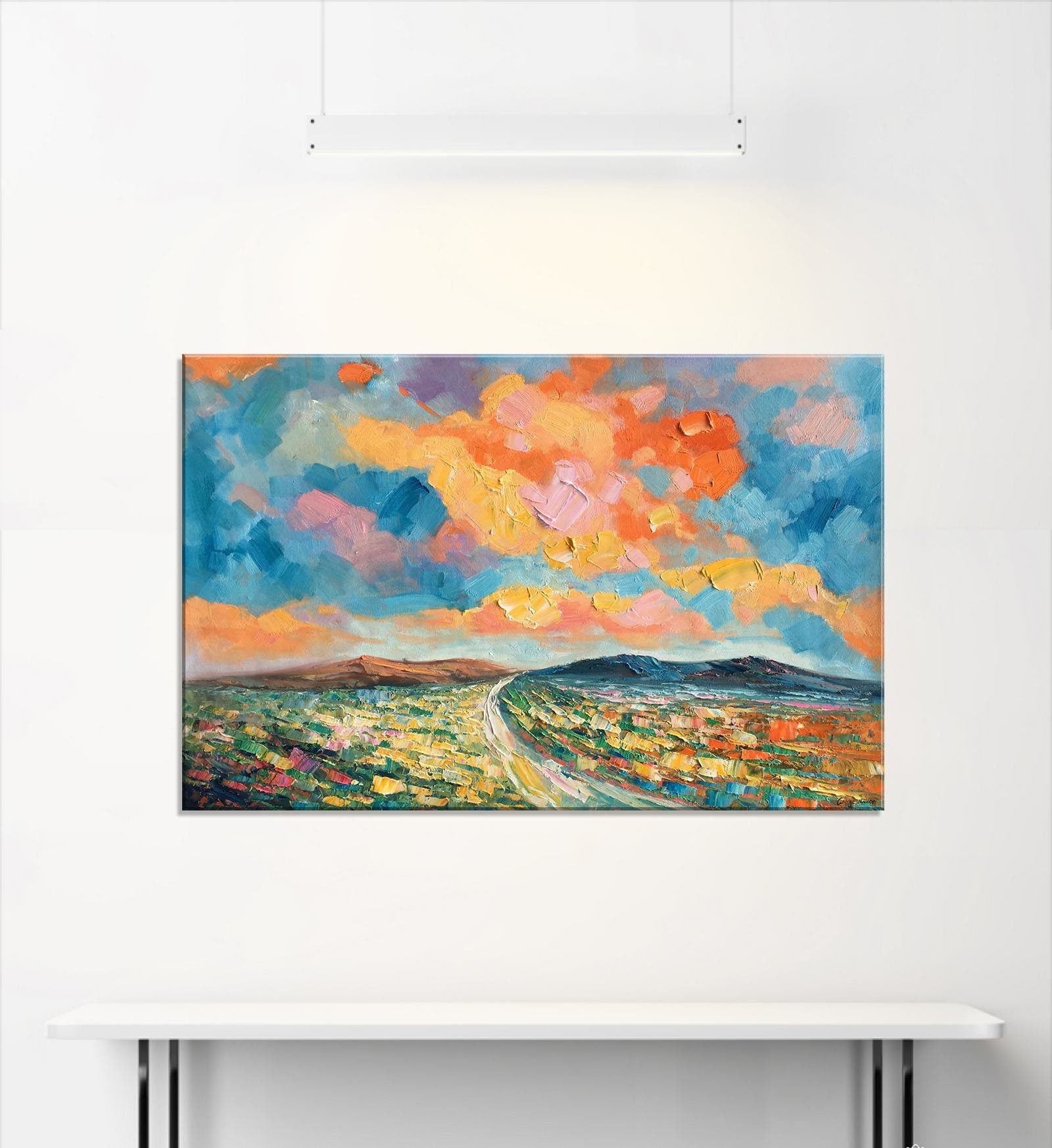 Create a Bold Statement with Extra Large Abstract Painting- Palette Knife Oil Painting, 32x48 inches Contemporary Artwork