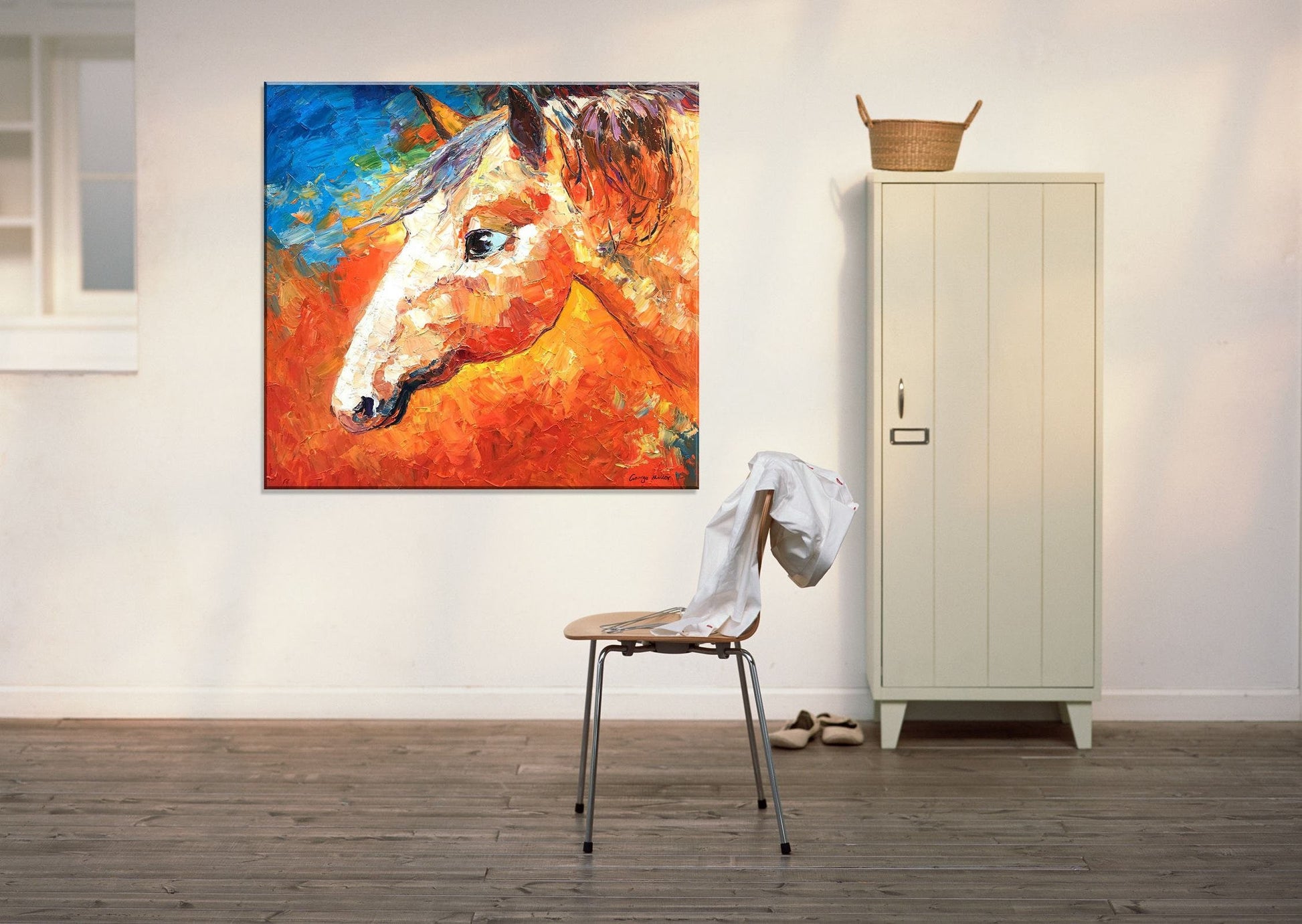 Oil Painting Horse, Contemporary Wall Art, Canvas Painting, Wall Decor, Modern Painting, Horse Wall Art, Original Art, Large Oil Painting