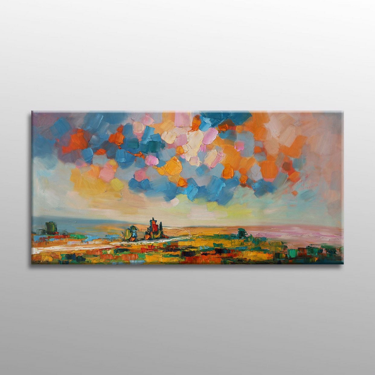 Abstract Painting, Landscape Painting, Spring, Abstract Canvas Art, Original Abstract Painting, Wall Art, Abstract Oil Painting, Modern Art