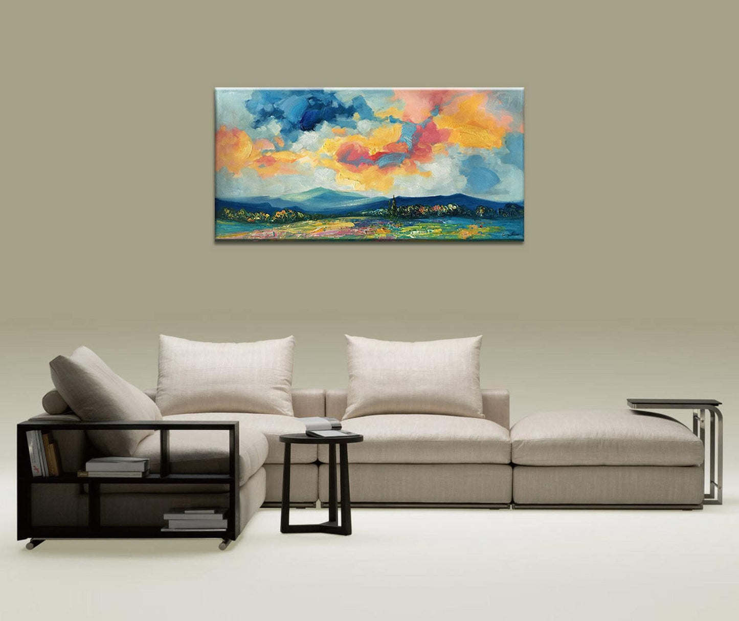 Abstract Landscape Oil Painting, Fine Art, Paintings On Canvas, Landscape, Extra Large Wall Art, Hand Painted, Modern Painting