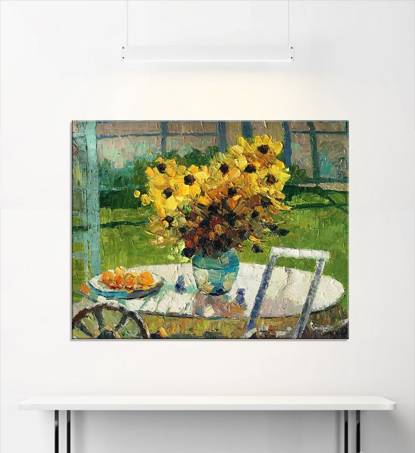 Large Sunflowers Oil Painting Flower Painting Abstract Art Canvas Wall Art Original Art Garden Painting Contemporary Art Canvas Painting
