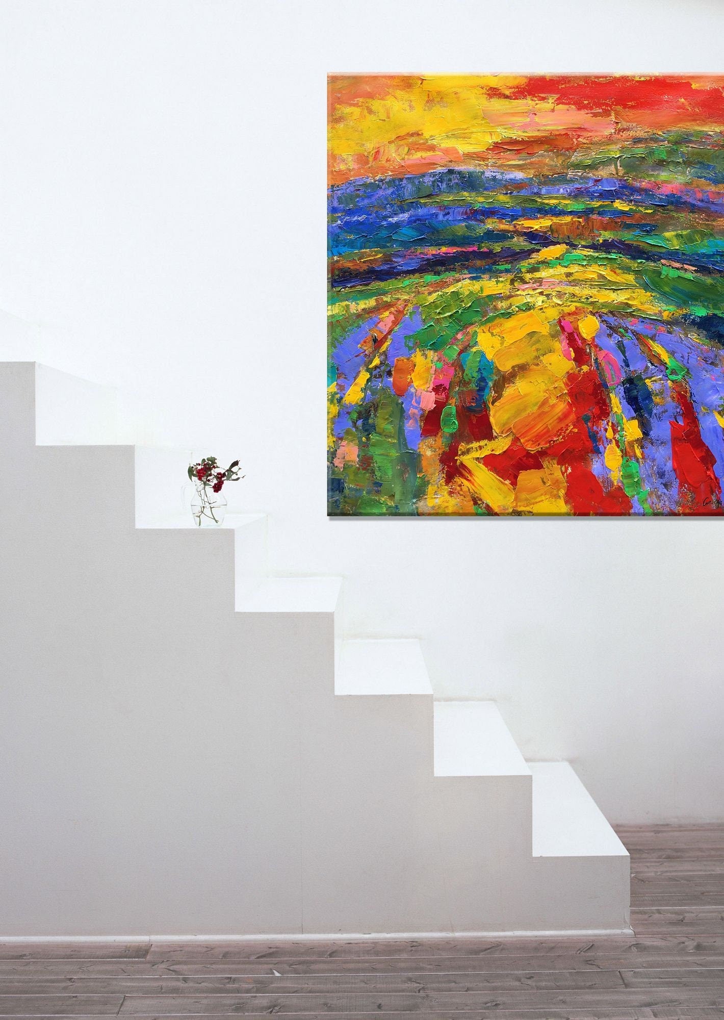 Large Art, Oil Painting Original, Abstract Landscape Painting, Abstract Canvas Painting, Contemporary Painting, Living Room Wall Decor