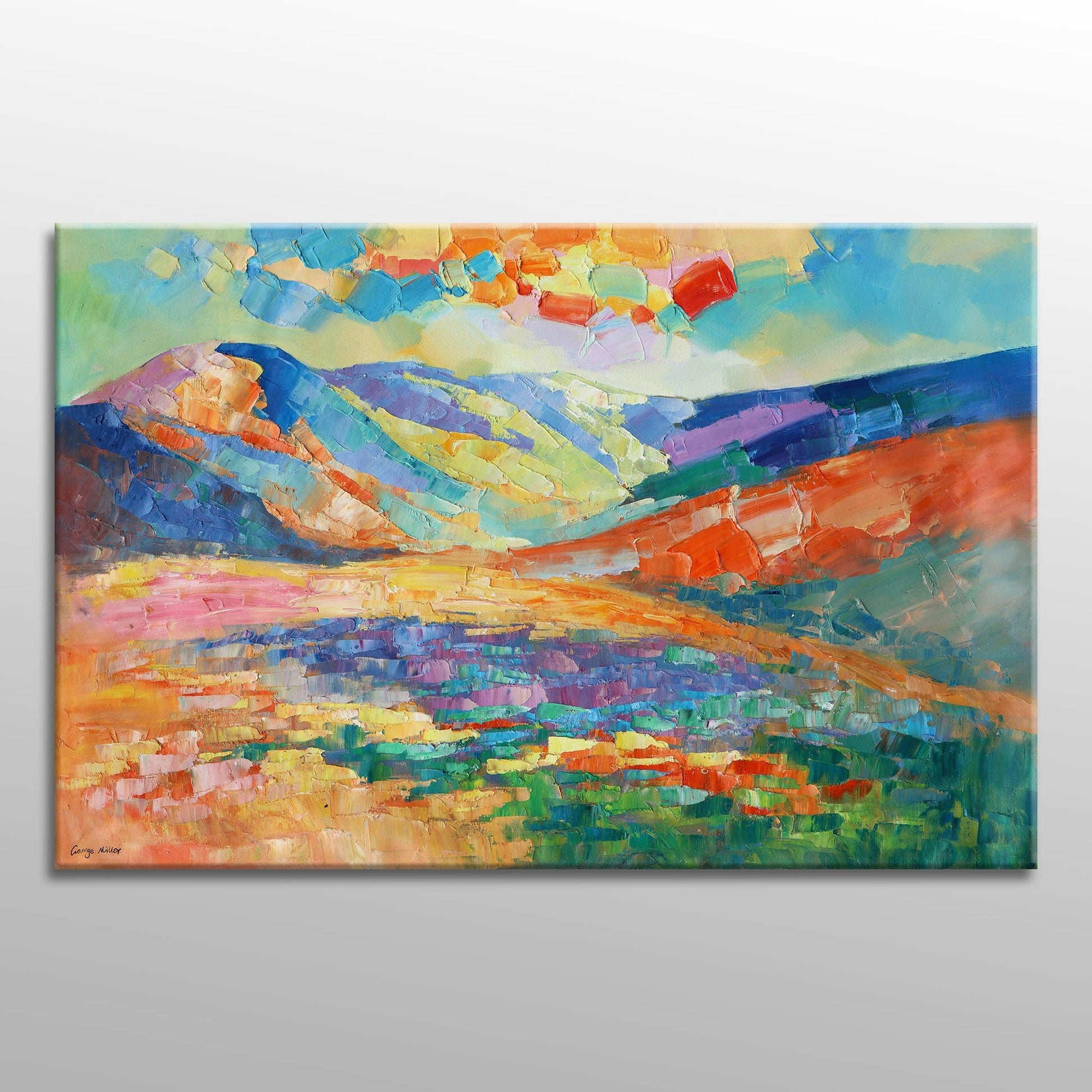 Large Oil Painting Landscape, Original Abstract Art, Painting Abstract, Wall Hanging, Modern Painting, Large Abstract Painting, Abstract Art