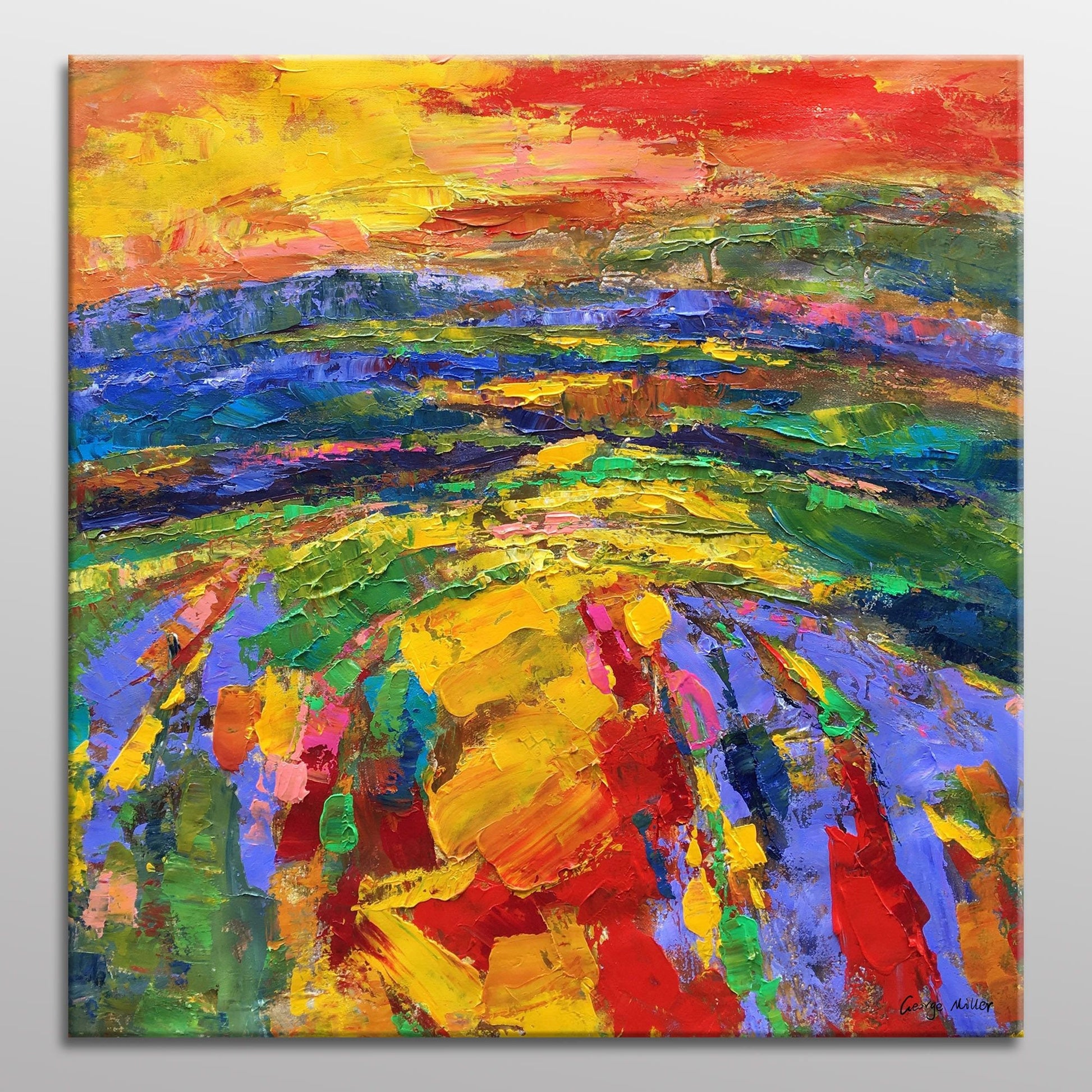 Large Art, Oil Painting Original, Abstract Landscape Painting, Abstract Canvas Painting, Contemporary Painting, Living Room Wall Decor