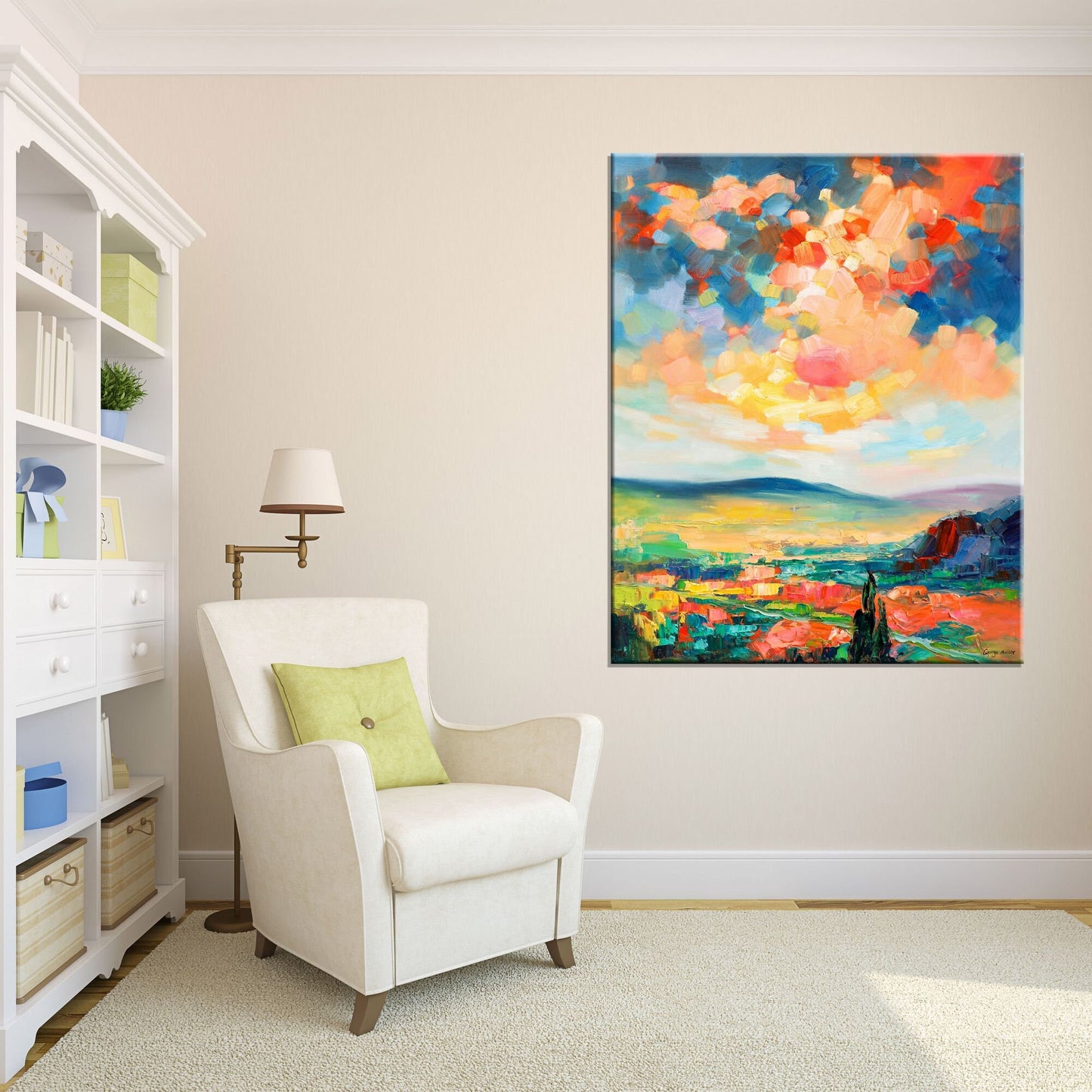 Large Painting Landscape, Skyscape, Canvas Painting, Oil Painting Abstract, Modern Art, Original Abstract Art, Large Landscape Painting