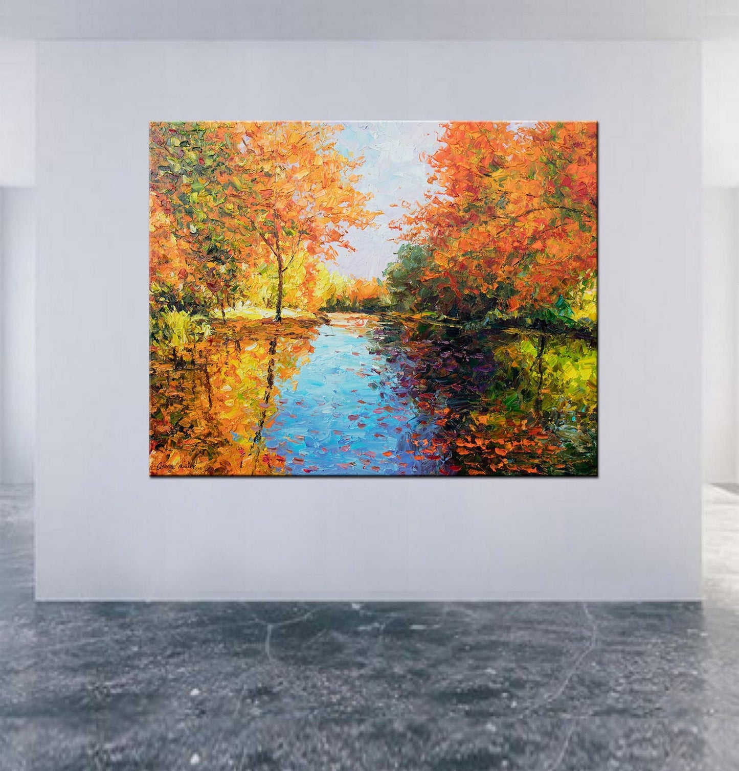 Landscape Painting, Abstract Oil Painting, Canvas Painting, Large Wall Decor, Original Painting, Large Abstract Painting, Autumn Forest Art