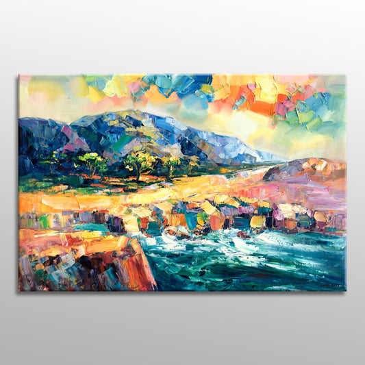 Oil Painting Landscape, Wall Decor, Canvas Art, Original Abstract Art, Large Canvas Art, Abstract Art, Wall Decor, Contemporary Painting