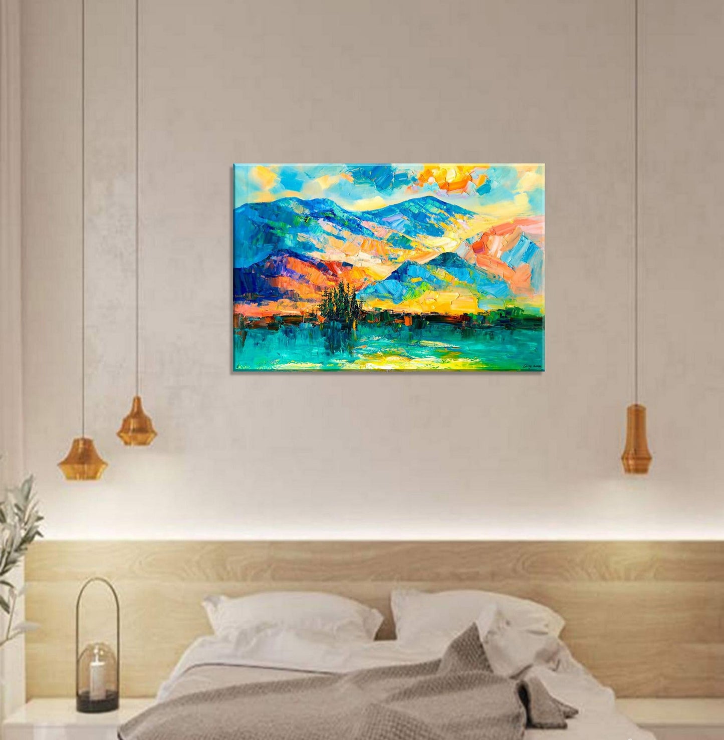Oil Painting Abstract Landscape, Original Abstract Painting, Large Abstract Painting, Landscape Oil Painting, Living Room Art, Canvas Art