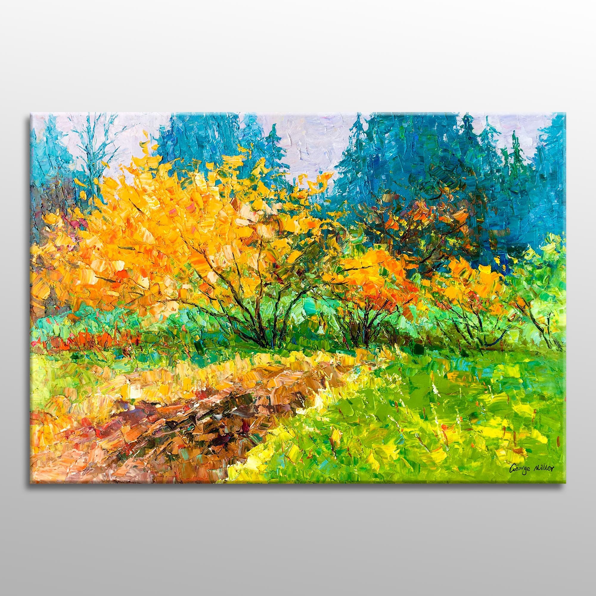 Landscape abstract art handmade painting |Acrylics on canvas nature painting |Hand paint landscape art |Countryside canvas art |Oil cheapest Painting