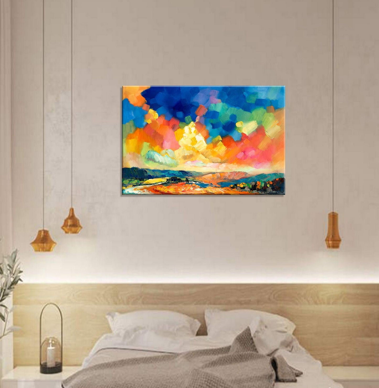 Large Abstract Landscape Oil Painting, Painting Abstract, Coffee Wall Art, Modern Art, Large Abstract Painting, Large Painting, Canvas Art