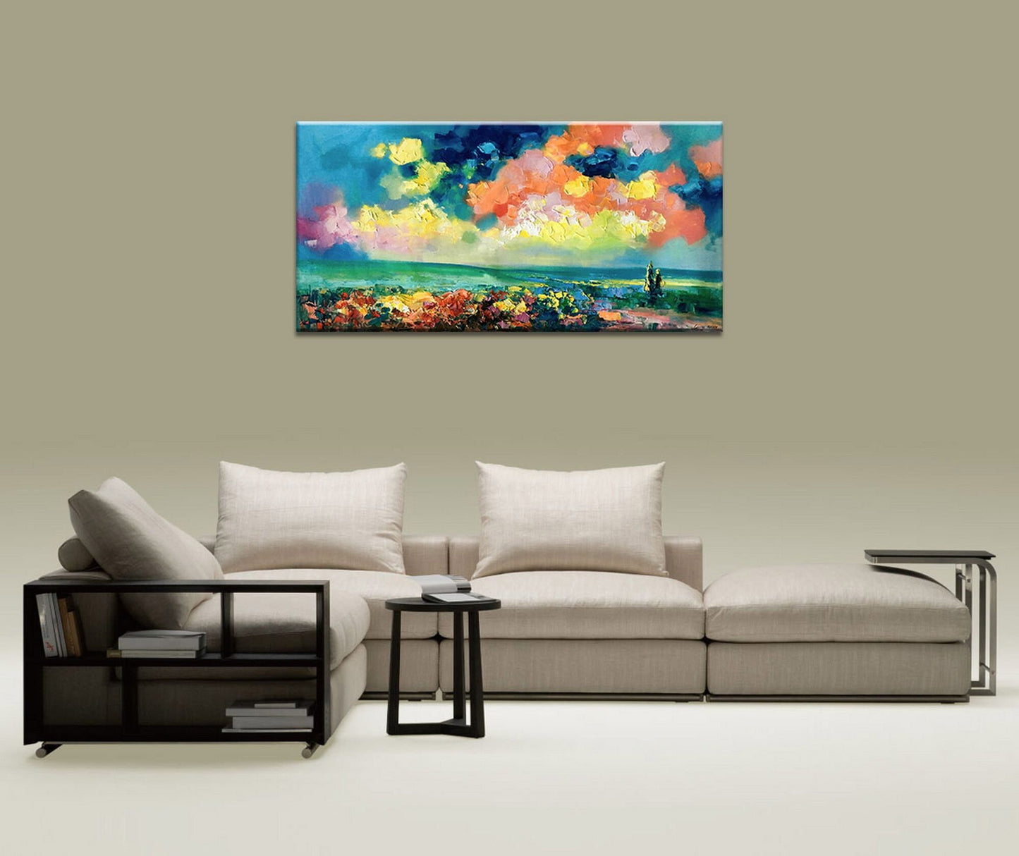 Abstract Painting Landscape, Wall Art Canvas, Original Oil Painting, Original Artwork, Decor Wall Art Original, Extra Large Painting