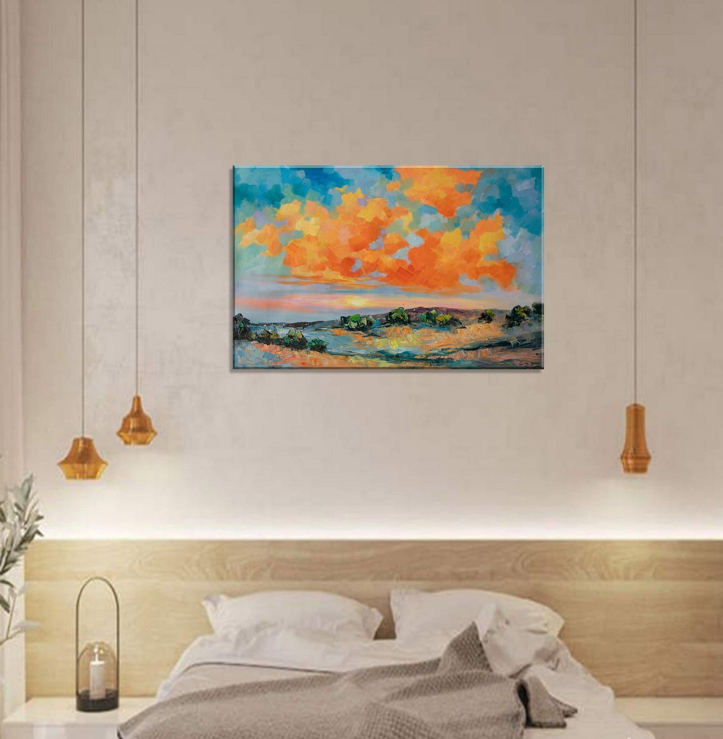 Large Oil Painting, Tuscany, Original Abstract Painting, Abstract Canvas Art, Abstract Oil Painting, Original Landscape Painting, Large Art