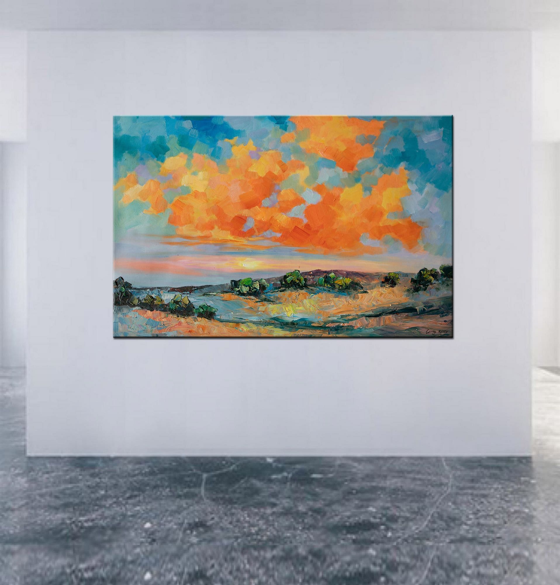 Large Oil Painting, Tuscany, Original Abstract Painting, Abstract Canvas Art, Abstract Oil Painting, Original Landscape Painting, Large Art