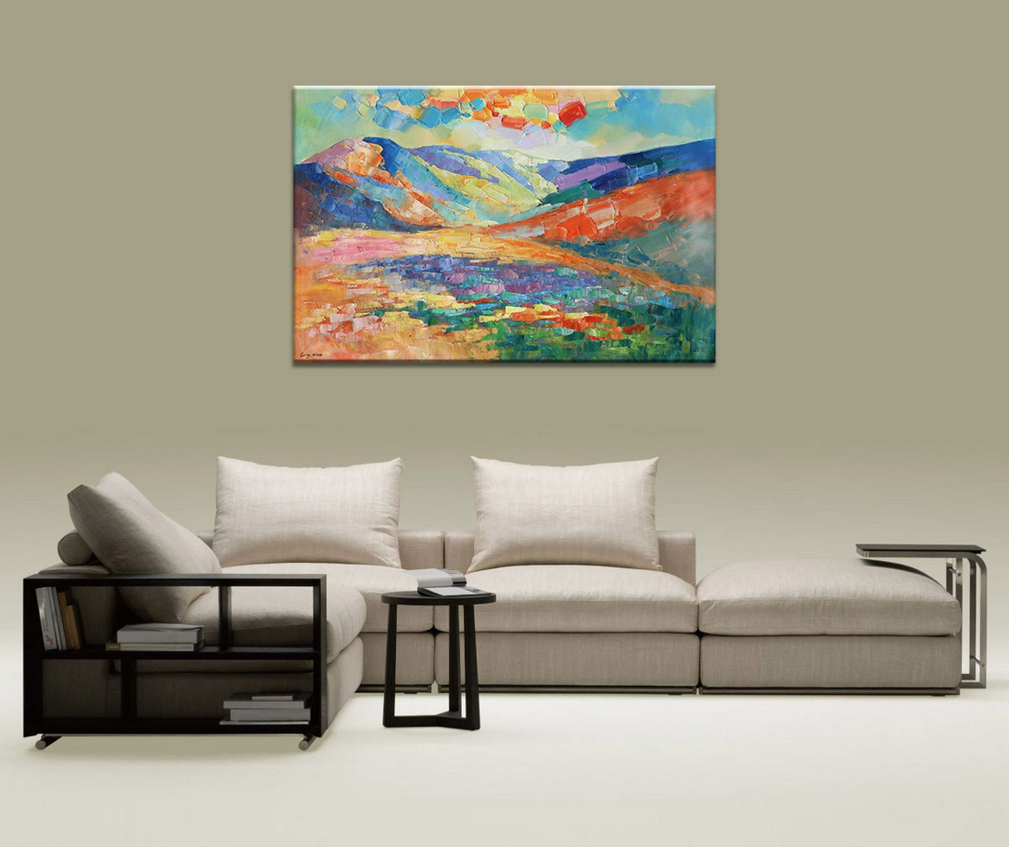Large Oil Painting Landscape, Original Abstract Art, Painting Abstract, Wall Hanging, Modern Painting, Large Abstract Painting, Abstract Art