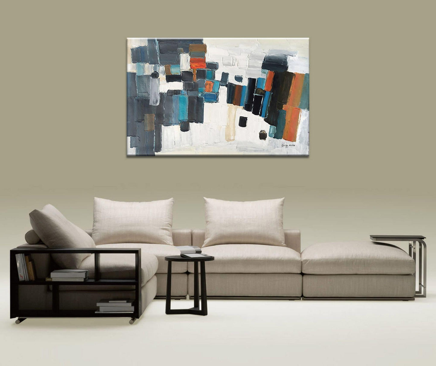 Large Abstract Oil Painting, Contemporary Painting, Large Abstract Painting, Black and White Art, Contemporary Wall Art, Canvas Painting