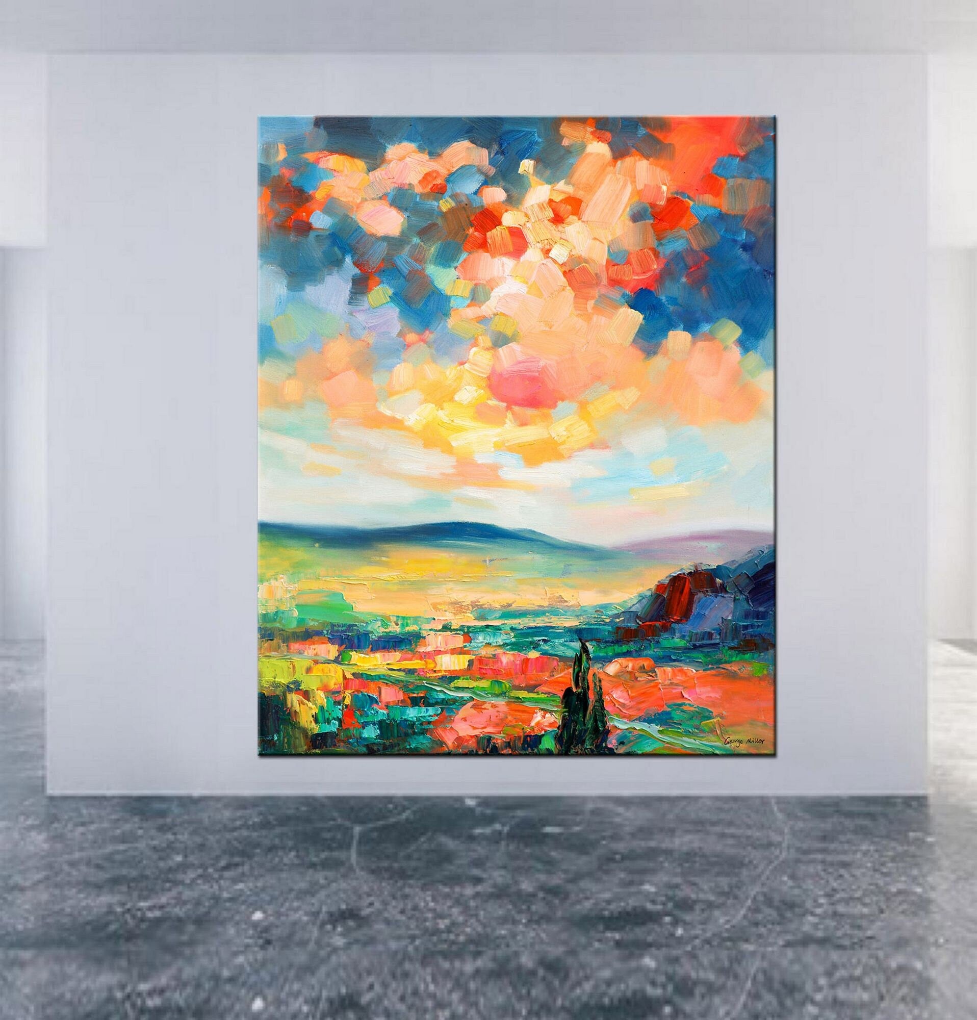 Large Painting Landscape, Skyscape, Canvas Painting, Oil Painting Abstract, Modern Art, Original Abstract Art, Large Landscape Painting