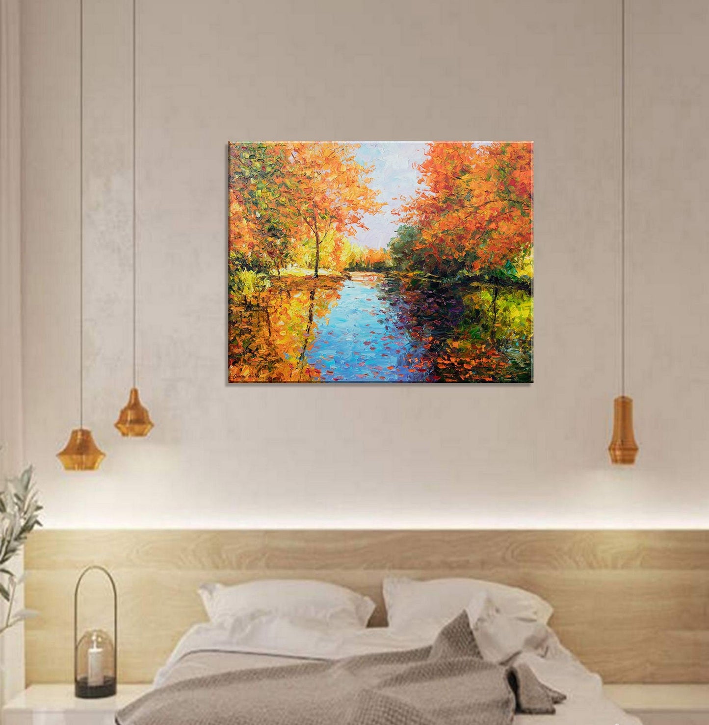 Landscape Painting, Abstract Oil Painting, Canvas Painting, Large Wall Decor, Original Painting, Large Abstract Painting, Autumn Forest Art