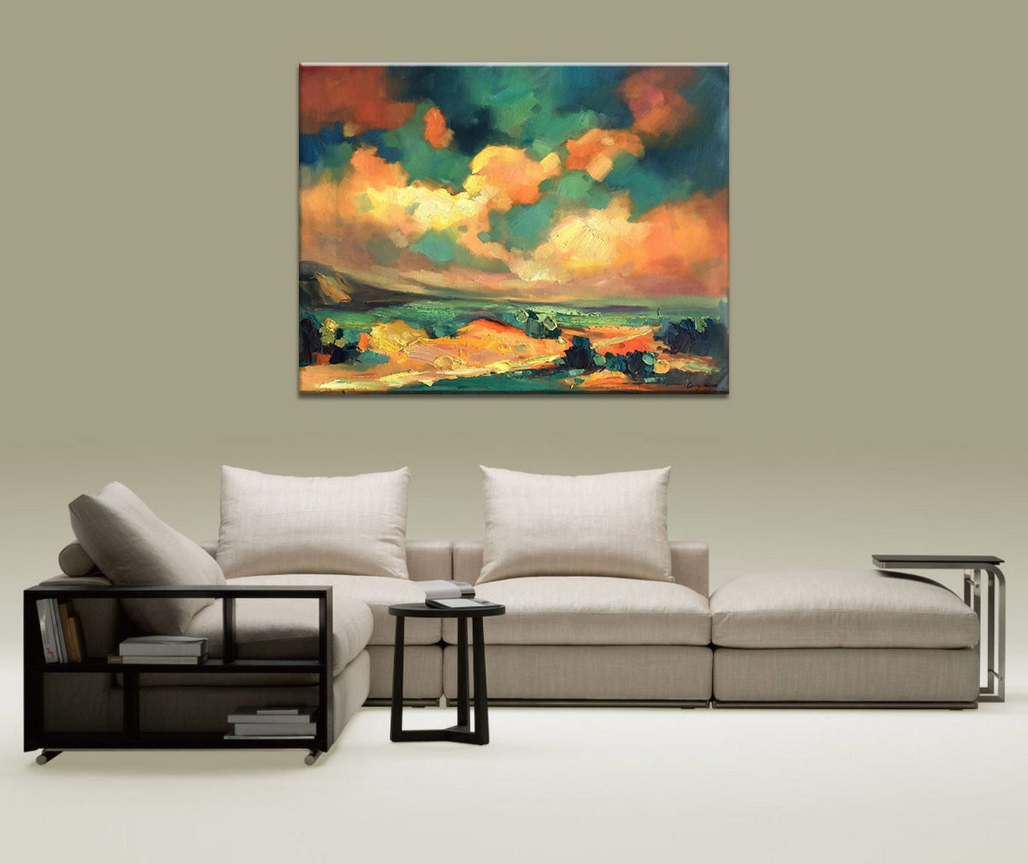 Large Abstract Landscape Painting, Abstract Oil Painting, Original Oil Painting Landscape, Wall Art, Wall Decor, Oil Painting Original