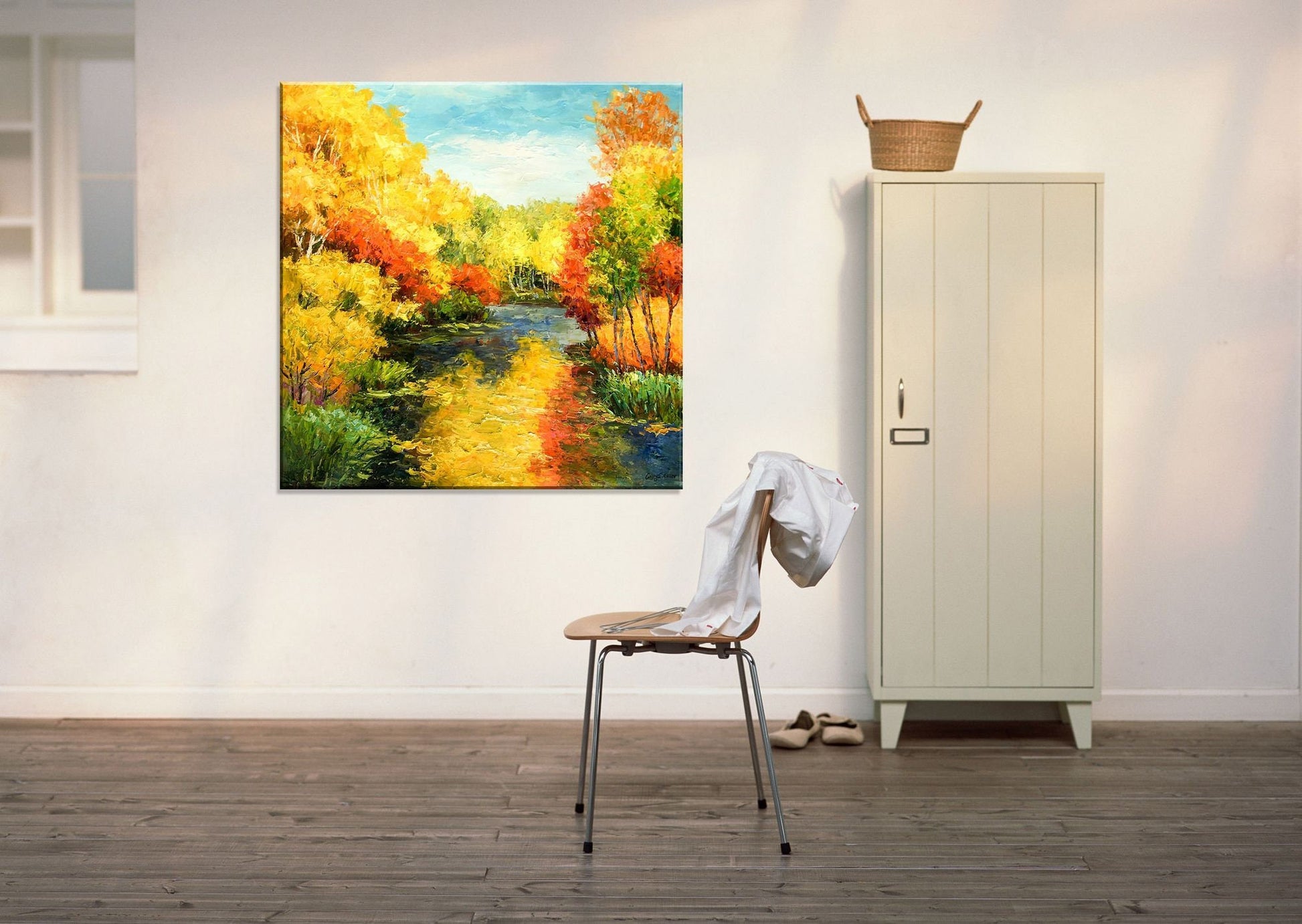 Autumn Forest Large Wall Art, Wall Decor, Large Canvas Art, Canvas Painting, Oil Painting Abstract, Modern Painting, Oil Painting Landscape