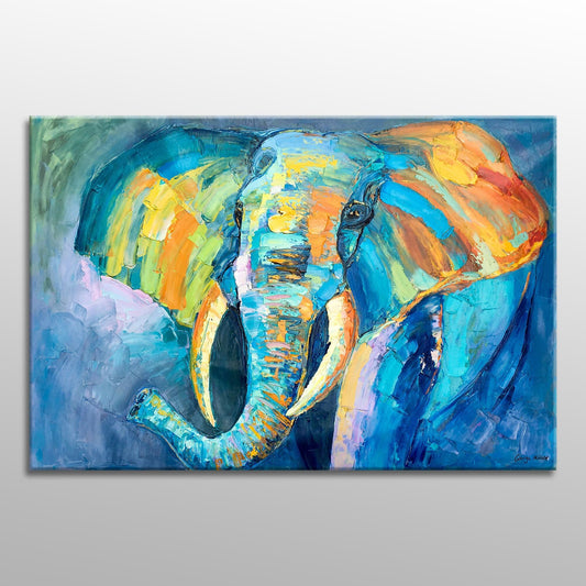Large Canvas Wall Art, Oil Painting Original, Elephant Painting, Contemporary Art, Canvas Painting, Abstract Art, Large Abstract Art