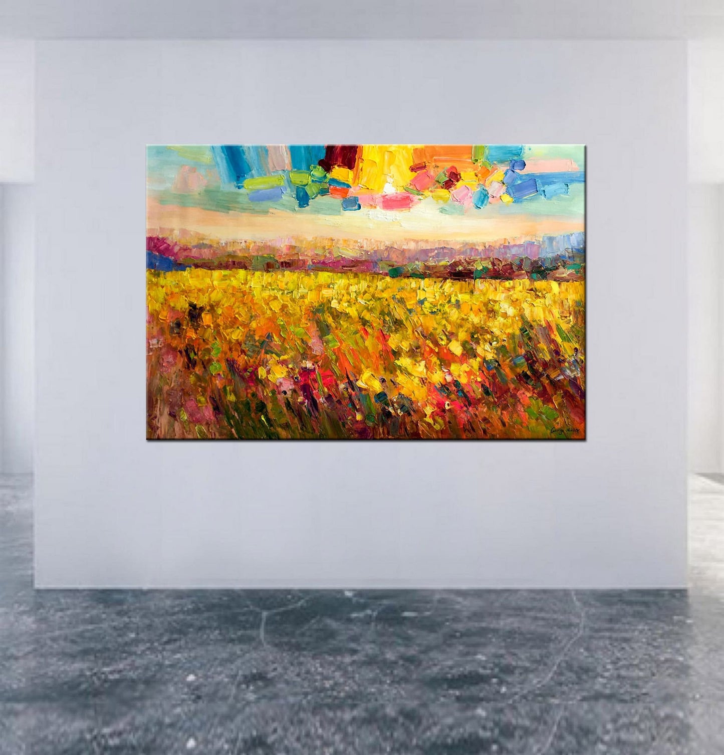 Large Oil Painting Landscape, Livingroom Wall Decor, Abstract Painting, Large Abstract Art, Landscape Painting, Contemporary Art, Canvas Art