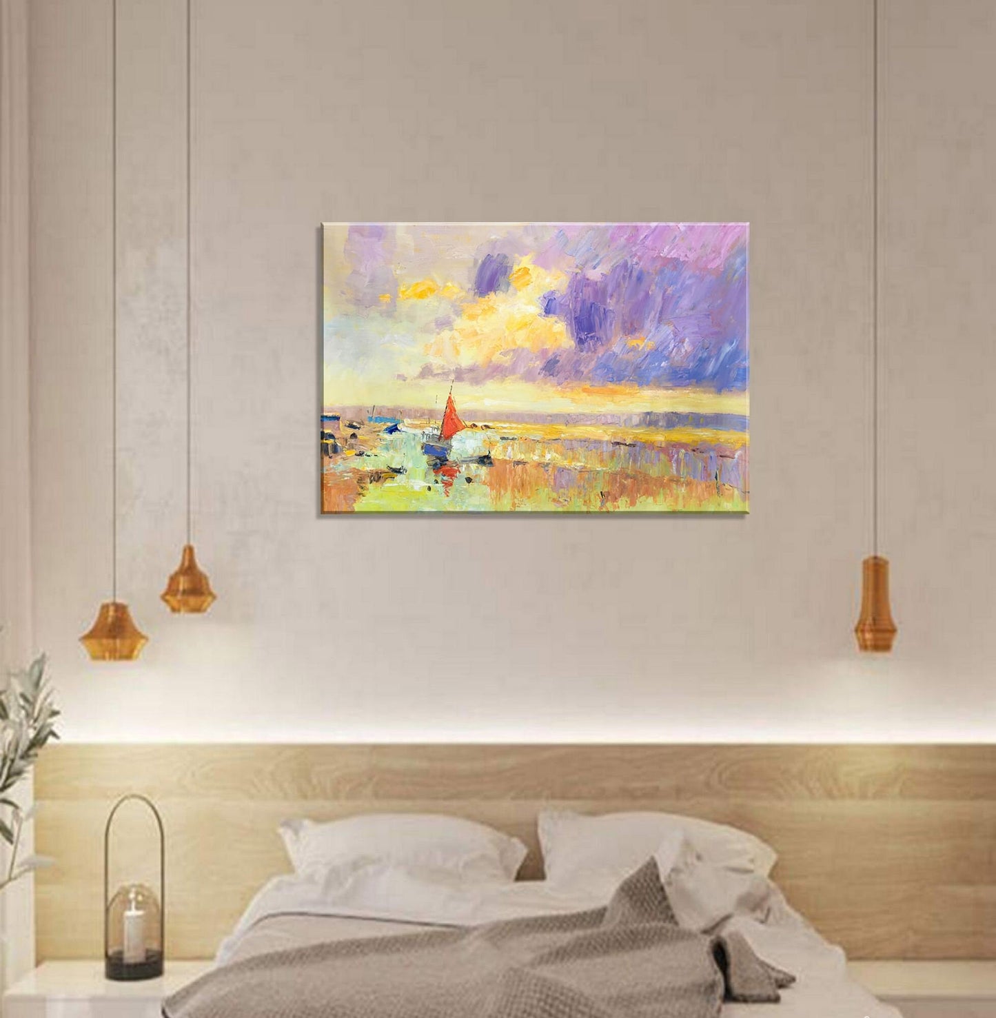 Oil Painting, Abstract Canvas Painting, Bedroom Wall Decor, Contemporary Art, Large Painting, Painting Abstract, Canvas Wall Decor, Seascape
